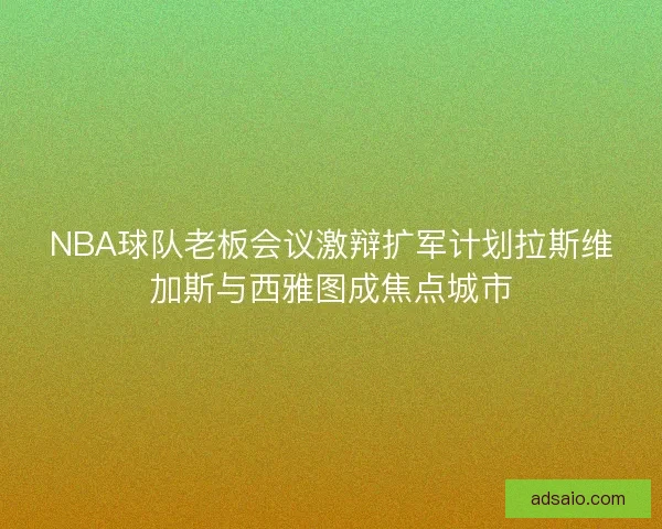 NBA球队老板会议激辩扩军计划拉斯维加斯与西雅图成焦点城市